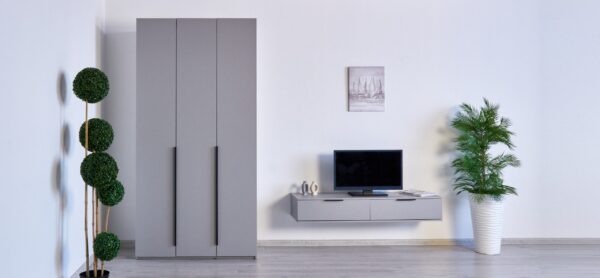Шкаф BOSS STANDART 120 - 3Д Шиншилла серая