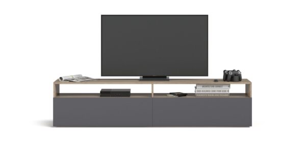 ТВ-Тумба BOSS QUADRO 180 NEW Дуб Денвер Трюфель, Графит софт