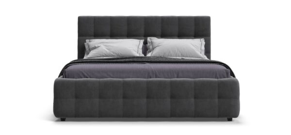Кровать BOSS 180 велюр Монолит серая
