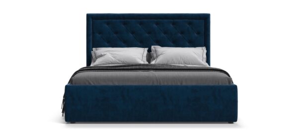 Кровать BOSS CLASSIC+ПМ 180*200 велюр Монолит синий