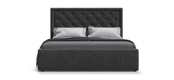Кровать BOSS CLASSIC+ПМ 180*200 велюр Монолит серый