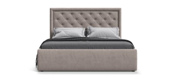 Кровать BOSS CLASSIC+ПМ 180*200 велюр Монолит латте