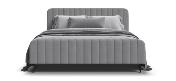 Кровать BOSS SKANDY 160*200 велюр MONOLIT сталь