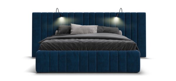 Кровать BOSS INFINITY 180*200 велюр Монолит синий