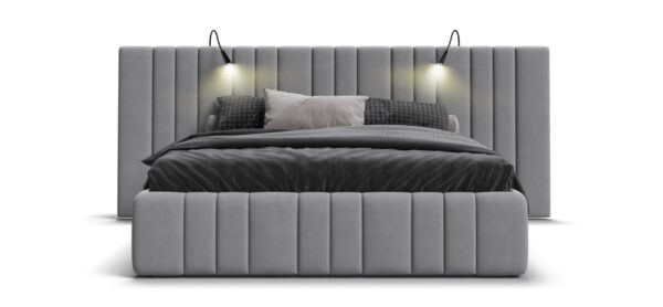 Кровать BOSS INFINITY 180*200 велюр Монолит сталь