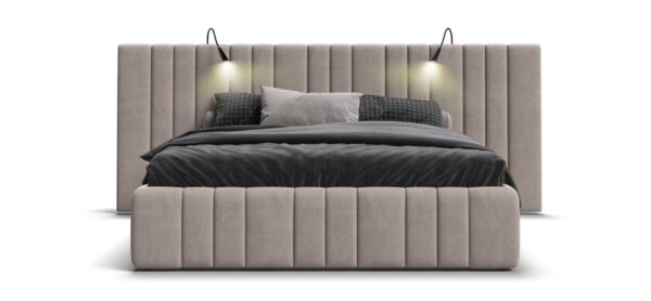 Кровать BOSS INFINITY 180*200 велюр Монолит латте