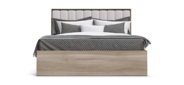 Кровать Люкс 160*200 Экокожа Белая, Сонома