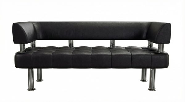 Диван Офис-СОтА-1 кожзам Нитро блек