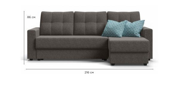 Угловой диван СОтА-81 ЭКО БН рогожка Амур