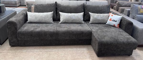 Угловой диван СОтА-33 шенилл Муза 06, подушки Версаль 04