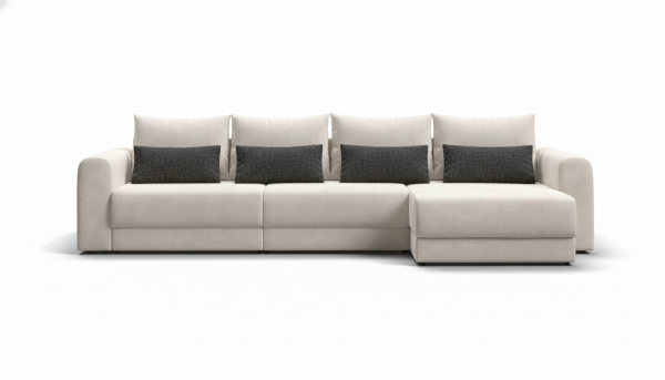 Угловой диван СОтА-33 Макс велюр Монако 01, под.мал. Лотос 15