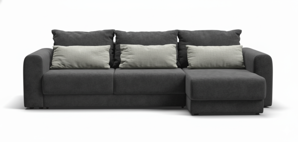 Угловой диван СОтА-33 велюр Лайм 25, подушки Лайм 02