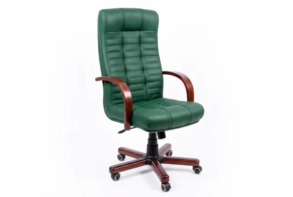 Кресло СОтА Атлант экстра э\к зеленый, орех тай