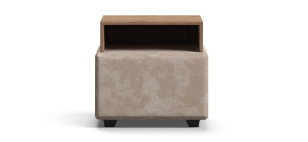 Тумба Босс велюр Алькантара пепел, Орех Селект