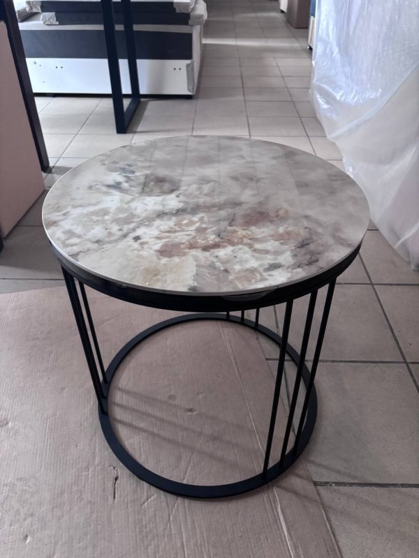 Стол журнальный Турин керамика Pandora\черный матовый