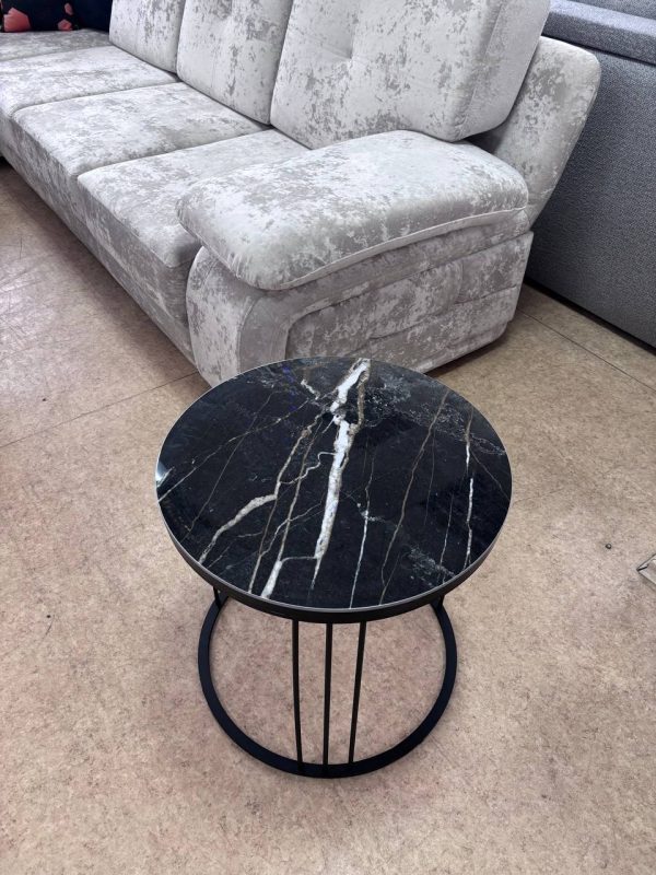 Стол журнальный Турин керамика Wacom pulido\черный матовый