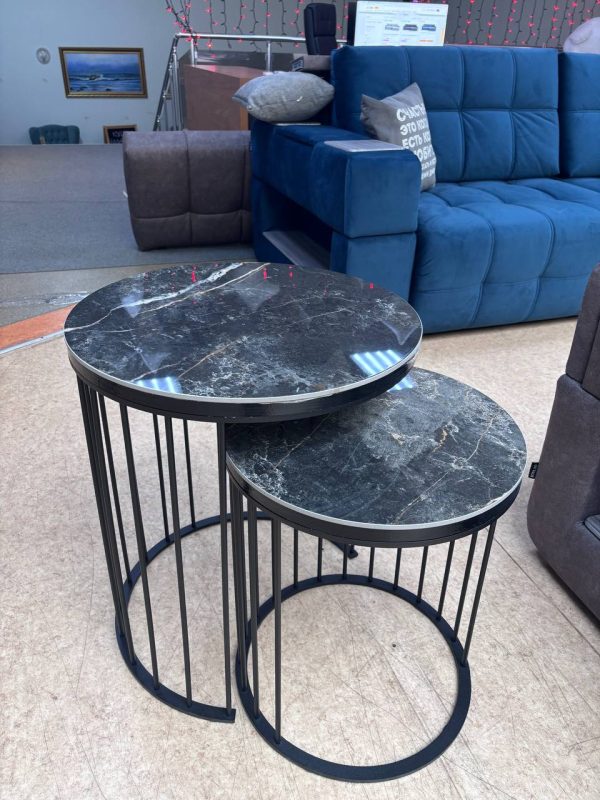 Стол журнальный Сорренто керамика Wacom pulido\черный матовый