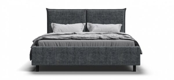 Кровать ЛЕО 160 шенилл Смарт серый