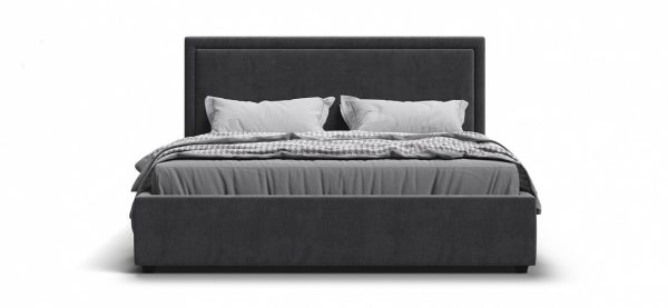 Кровать Фрея 160 велюр Монолит серый
