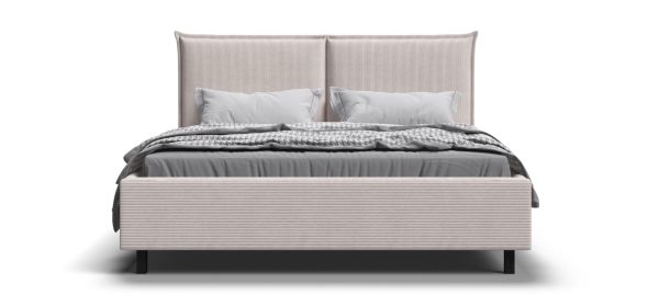 Кровать ЛЕО 160 Вельвет Сорд бежевый