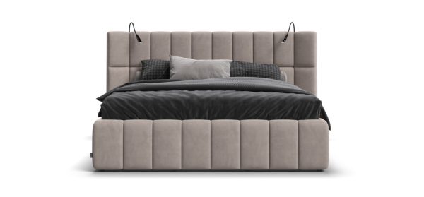 Кровать Босс XO 180*200 велюр Монолит латте