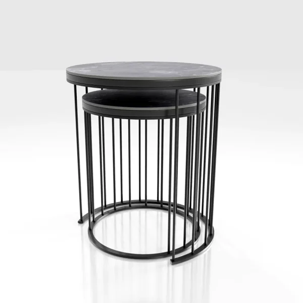 Стол журнальный Сорренто керамика\черный матовый