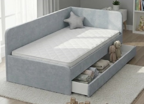 Кровать СОтА-Мишка Угловая 90*200 Серый (Предзаказ)