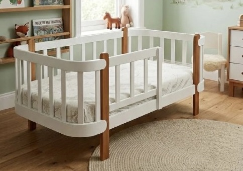 Кровать СОтА-Соня 90*180 Белый, бук (Предзаказ)